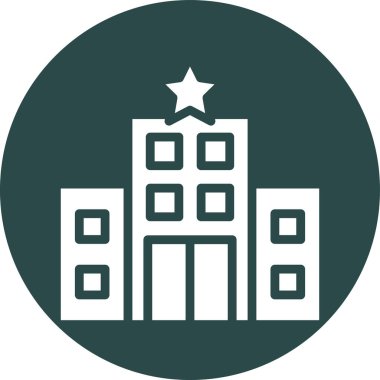 Bina. Web simgesi basit illüstrasyon