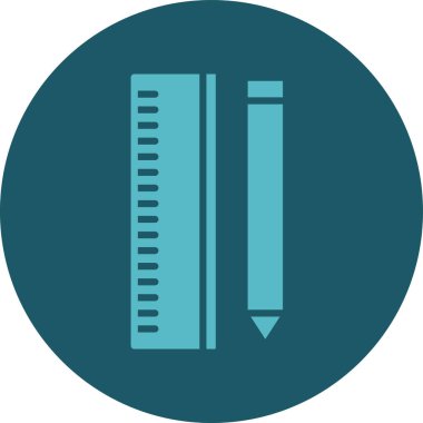 cetvel simgesinin vektör illüstrasyonu