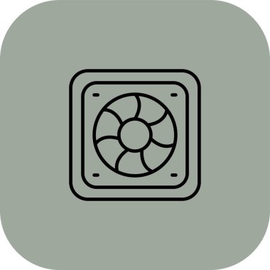 Projeniz için fan simgesi, vektör illüstrasyonu