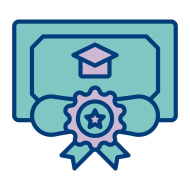 Rozet simgesi. tasarım biçimi çizimi illüstrasyonu