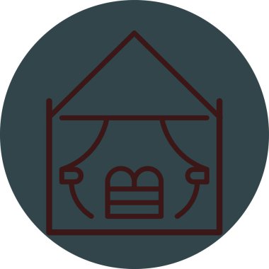 Bir ev simgesinin vektör illüstrasyonu