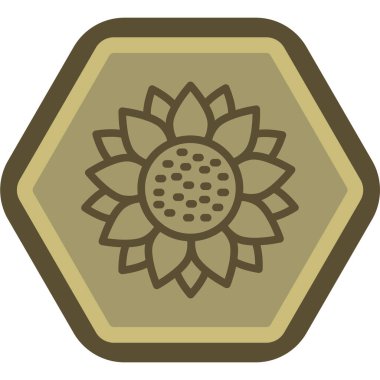 Çiçek. Web simgesi basit illüstrasyon