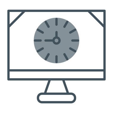 bilgisayar izleme simgesi, vektör illüstrasyonu