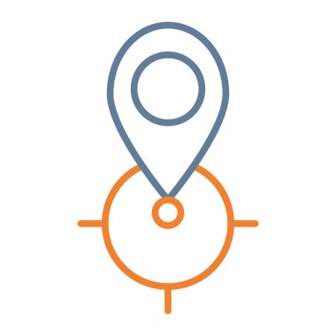 konum pin vektörü ince çizgi simgesi