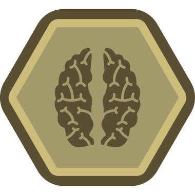 beyin ikonu vektör illüstrasyonu