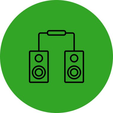 Benzersiz hoparlörler satır vektörü simgesi