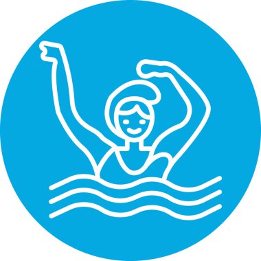 Yüzme. Web simgesi basit tasarım