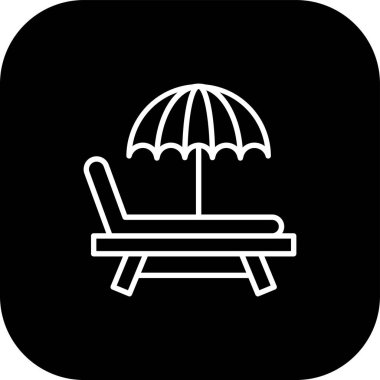 Sandalye Simgesi, vektör illüstrasyonu