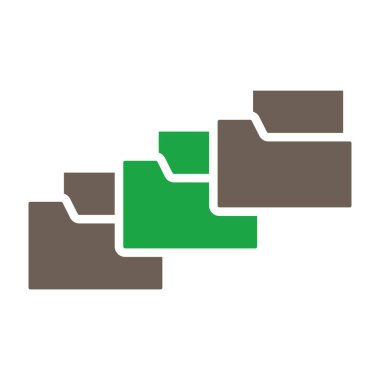 Arkaplanda yeşil ve beyaz yapboz simgesinin vektör çizimi