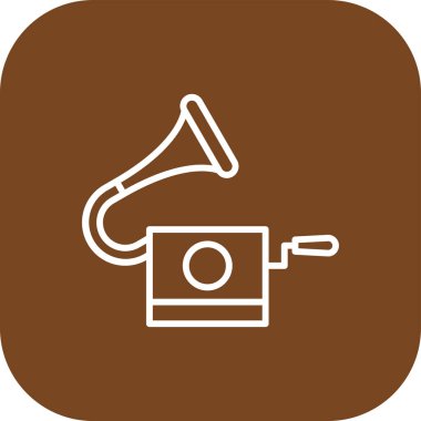 Müzik çalar simgesinin vektör illüstrasyonu