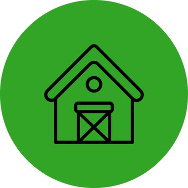 Barn ağ simgesi, vektör illüstrasyonu