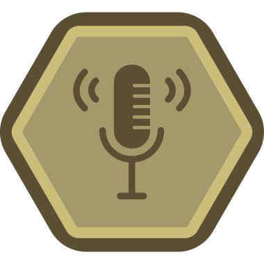 mikrofon simgesi, modern vektör illüstrasyon tasarımı