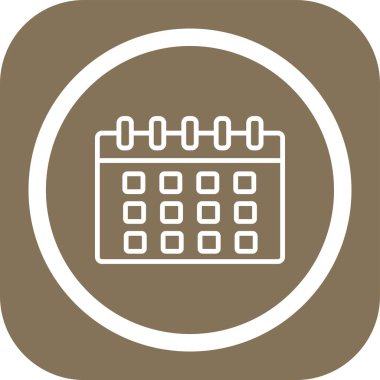 Takvim simgesi vektör illüstrasyonu