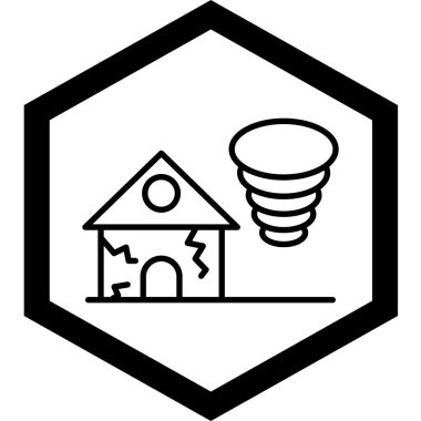 Bir ev simgesinin vektör illüstrasyonu