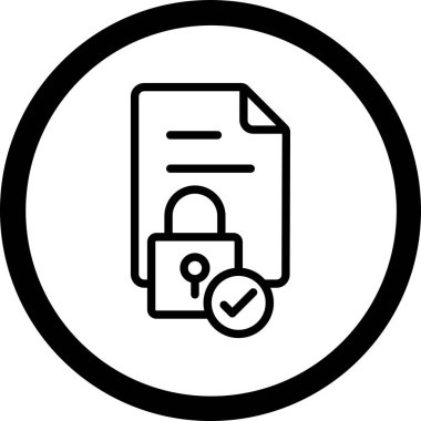 Belge. Web simgesi basit illüstrasyon