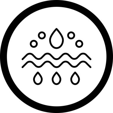 Su. Web simgesi basit illüstrasyon