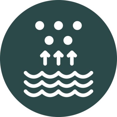 Su bırakma simgesinin vektör illüstrasyonu