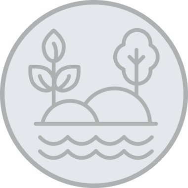 Bir ağaç simgesinin vektör illüstrasyonu