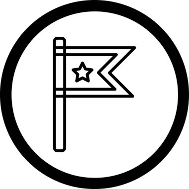 Yıldız simgesinin vektör illüstrasyonu