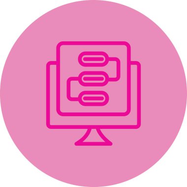 Bilgisayar. Web simgesi basit illüstrasyon