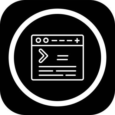 tarayıcı simgesi, vektör illüstrasyonu