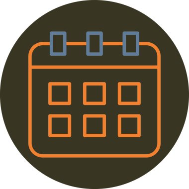 Dolu takvim tarihi simgesi - taslak biçimi