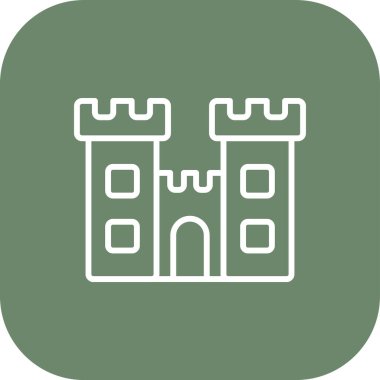 vektör kalesi simgesi, basit vektör illüstrasyonu