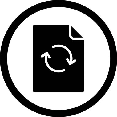 Geri dönüşüm simgesinin vektör çizimi