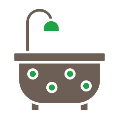 Yeşil tencere vektör illüstrasyon tasarımlı kazan