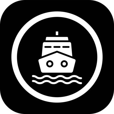 Gemi simgesinin vektör illüstrasyonu