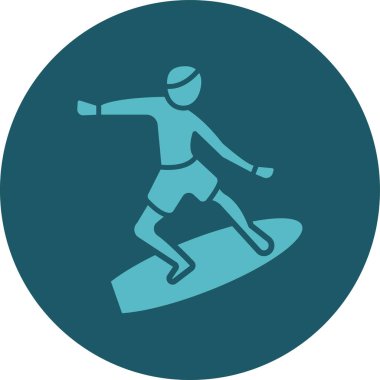 Snowboard simgesi vektör illüstrasyonu