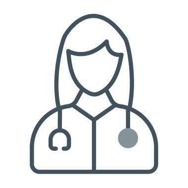 Steteskoplu kadın doktor.