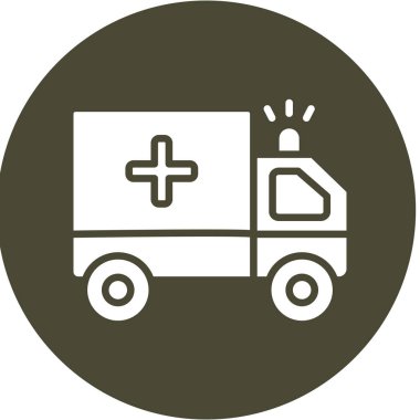 ambulans simgesi vektör illüstrasyonu