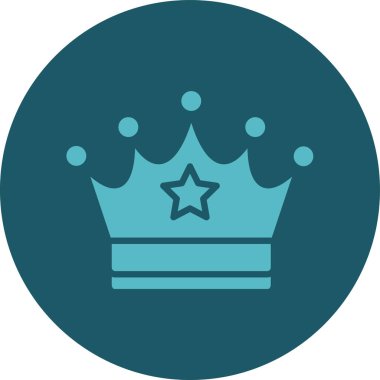 Taç simgesi. Düz tasarım stili