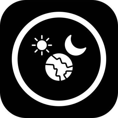 Güneş simgesinin vektör illüstrasyonu