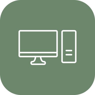 bilgisayar izole edilmiş vektör simgesi