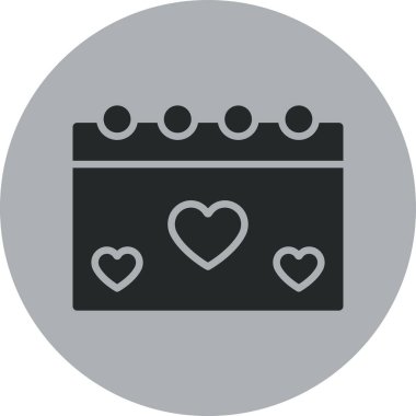 Modern b 'nin vektör illüstrasyonu kalp ikonundan yoksun