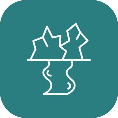 güzel mantar çizgi vektör simgesi