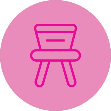 Sandalye. Web simgesi basit illüstrasyon