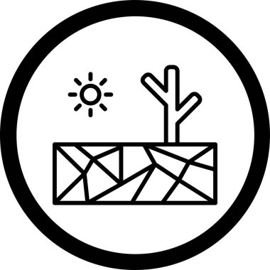 Bir ağaç simgesinin vektör illüstrasyonu