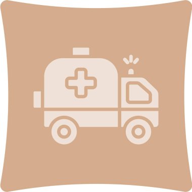 ambulans simgesi vektör illüstrasyonu