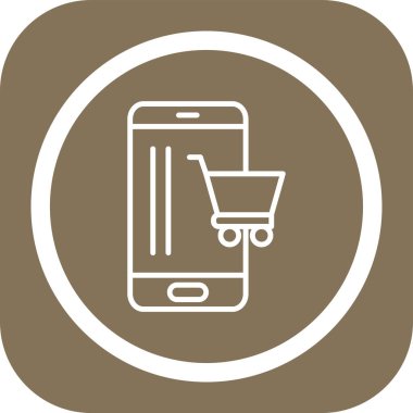 Mobil alışveriş sepeti simgesini