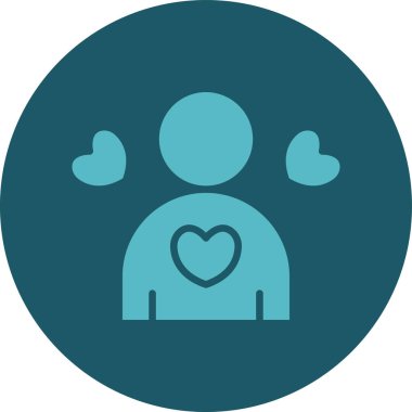 Kalp simgesinin vektör illüstrasyonu