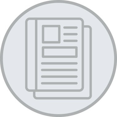 gazete simgesi, vektör illüstrasyonu