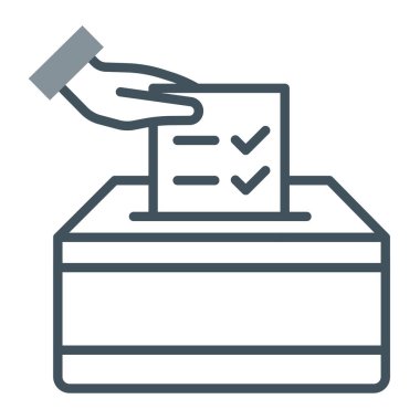 oy sandığı simgesi ana hat biçiminde