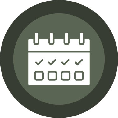 Takvim simgesinin vektör illüstrasyonu