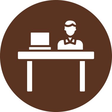 Garson. Web simgesi basit illüstrasyon