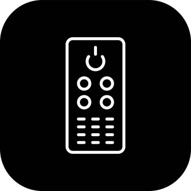 Siyah arkaplanda TV simgesi