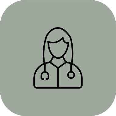 doktor vektör simgesi modern illüstrasyon