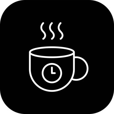 kahve fincanı simgesi, vektör illüstrasyonu